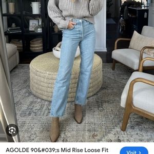 Agolde 90's loose Jean in color Snapshot light wash sz 24